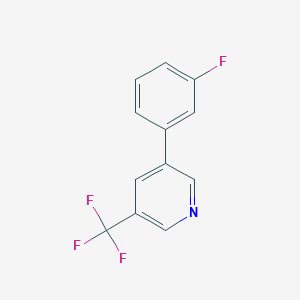 molecular formula C12H7F4N B1388580 3-(3-Fluorophenyl)-5-(trifluoromethyl)pyridine CAS No. 1214339-82-8