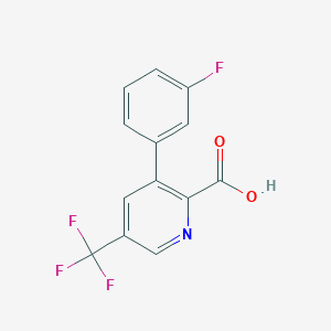 molecular formula C13H7F4NO2 B1388582 3-(3-Fluorophenyl)-5-(trifluoromethyl)picolinic acid CAS No. 1214376-43-8