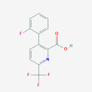 molecular formula C13H7F4NO2 B1388583 3-(2-Fluorophenyl)-6-(trifluoromethyl)picolinic acid CAS No. 1214347-61-1