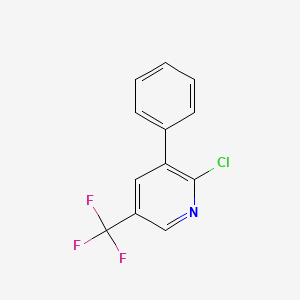molecular formula C12H7ClF3N B1388584 2-Chloro-3-phenyl-5-(trifluoromethyl)pyridine CAS No. 1214341-78-2