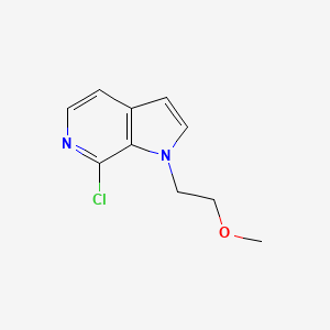 molecular formula C10H11ClN2O B13885841 7-Chloro-1-(2-methoxy-ethyl)-1H-pyrrolo[2,3-c]pyridine 