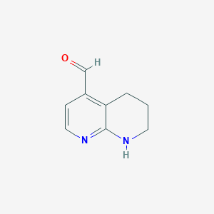 molecular formula C9H10N2O B13885843 5,6,7,8-Tetrahydro-1,8-naphthyridine-4-carbaldehyde 