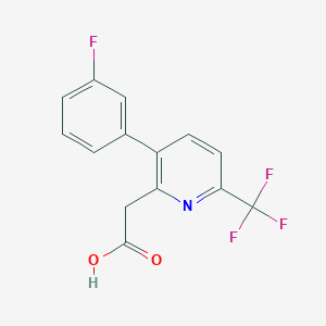 molecular formula C14H9F4NO2 B1388585 2-(3-(3-Fluorophenyl)-6-(trifluoromethyl)pyridin-2-yl)acetic acid CAS No. 1214381-93-7