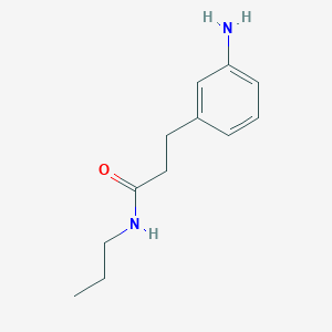 molecular formula C12H18N2O B13885871 3-(3-aminophenyl)-N-propylpropanamide 