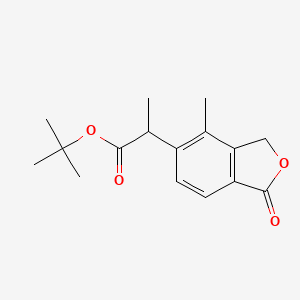 molecular formula C16H20O4 B13885873 tert-butyl 2-(4-methyl-1-oxo-3H-2-benzofuran-5-yl)propanoate 