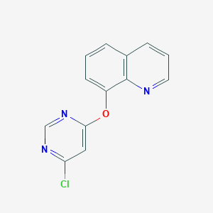 molecular formula C13H8ClN3O B13885875 8-(6-Chloropyrimidin-4-yl)oxyquinoline 