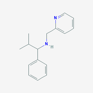 molecular formula C16H20N2 B13885891 2-methyl-1-phenyl-N-(pyridin-2-ylmethyl)propan-1-amine 