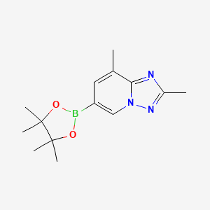 molecular formula C14H20BN3O2 B13885893 2,8-Dimethyl-6-(4,4,5,5-tetramethyl-1,3,2-dioxaborolan-2-yl)-[1,2,4]triazolo[1,5-a]pyridine 