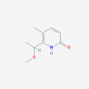 molecular formula C9H13NO2 B13885901 6-(1-methoxyethyl)-5-methyl-1H-pyridin-2-one 