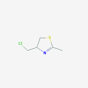 molecular formula C5H8ClNS B13885908 4-(Chloromethyl)-2-methyl-4,5-dihydro-1,3-thiazole 