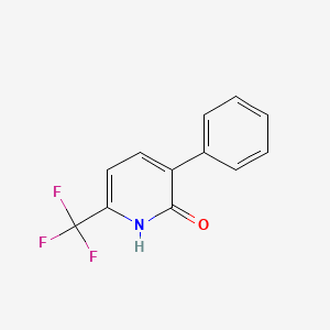 molecular formula C12H8F3NO B1388592 2-Hydroxy-3-phenyl-6-(trifluoromethyl)pyridine CAS No. 1214353-50-0