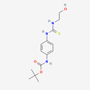 molecular formula C14H21N3O3S B13885920 tert-butyl N-[4-(2-hydroxyethylcarbamothioylamino)phenyl]carbamate 
