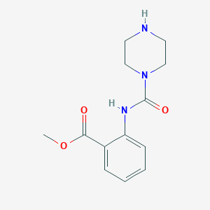 molecular formula C13H17N3O3 B13885928 Methyl 2-[(1-piperazinylcarbonyl)amino]benzoate 