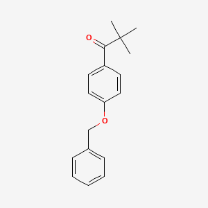 molecular formula C18H20O2 B13885935 1-(4-Benzyloxy-phenyl)-2,2-dimethyl-propan-1-one 