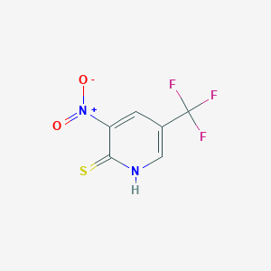 molecular formula C6H3F3N2O2S B1388595 3-Nitro-5-(trifluoromethyl)pyridine-2-thiol CAS No. 89571-67-5