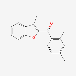 molecular formula C18H16O2 B13885951 (2,4-Dimethylphenyl)-(3-methyl-1-benzofuran-2-yl)methanone 