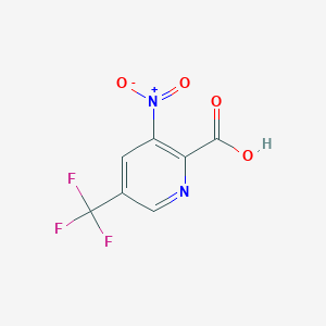 molecular formula C7H3F3N2O4 B1388596 3-Nitro-5-(trifluoromethyl)picolinic acid CAS No. 1214333-19-3