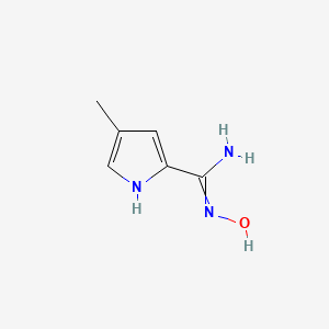 molecular formula C6H9N3O B13885968 N-hydroxy-4-methyl-1H-pyrrole-2-carboxamidine 
