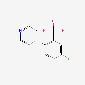 molecular formula C12H7ClF3N B1388597 4-(2-Trifluoromethyl-4-chlorophenyl)pyridine CAS No. 1214324-15-8
