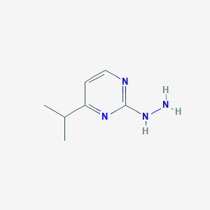 molecular formula C7H12N4 B13885979 2-Hydrazinyl-4-isopropylpyrimidine 