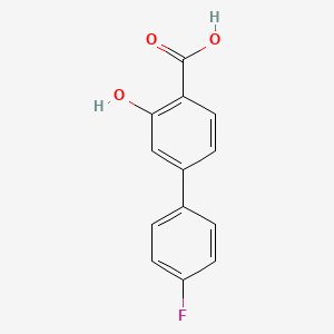 molecular formula C13H9FO3 B1388599 4-(4-Fluorophenyl)-2-hydroxybenzoic acid CAS No. 67531-84-4