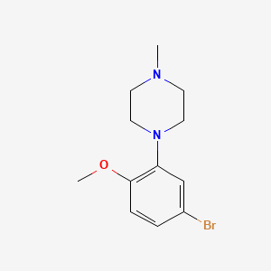 molecular formula C12H17BrN2O B13886008 1-(5-Bromo-2-methoxyphenyl)-4-methylpiperazine CAS No. 159306-42-0
