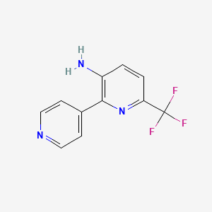 molecular formula C11H8F3N3 B1388604 2-(Pyridin-4-yl)-6-(trifluoromethyl)pyridin-3-amine CAS No. 1214337-25-3