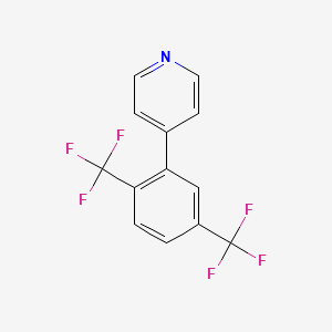 B1388605 4-(2,5-Bis(trifluoromethyl)phenyl)pyridine CAS No. 1214388-92-7