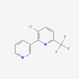 molecular formula C11H6ClF3N2 B1388606 3-Chloro-2-(pyridin-3-yl)-6-(trifluoromethyl)pyridine CAS No. 1214356-58-7