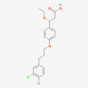 molecular formula C20H22Cl2O4 B13886069 3-[4-[3-(3,4-Dichlorophenyl)propoxy]phenyl]-3-ethoxypropanoic acid 