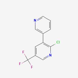 molecular formula C11H6ClF3N2 B1388607 2-Chloro-3-(pyridin-3-yl)-5-(trifluoromethyl)pyridine CAS No. 1214370-14-5