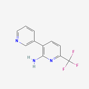 molecular formula C11H8F3N3 B1388608 3-(Pyridin-3-yl)-6-(trifluoromethyl)pyridin-2-amine CAS No. 1214354-90-1