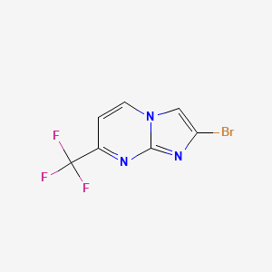 molecular formula C7H3BrF3N3 B13886104 Imidazo[1,2-a]pyrimidine,2-bromo-7-(trifluoromethyl)- 