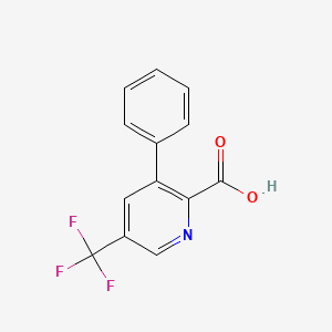 molecular formula C13H8F3NO2 B1388611 3-Phenyl-5-(trifluoromethyl)picolinic acid CAS No. 1214390-26-7