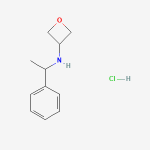 molecular formula C11H16ClNO B13886117 N-[(1R)-1-phenylethyl]oxetan-3-amine;hydrochloride 