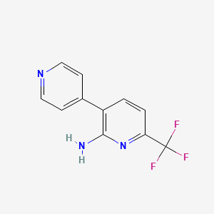 molecular formula C11H8F3N3 B1388613 3-(Pyridin-4-yl)-6-(trifluoromethyl)pyridin-2-amine CAS No. 1214324-10-3