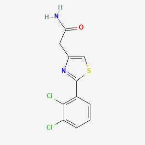 molecular formula C11H8Cl2N2OS B13886131 2-[2-(2,3-Dichlorophenyl)-1,3-thiazol-4-yl]acetamide 