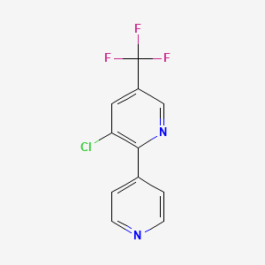 molecular formula C11H6ClF3N2 B1388614 3-Chloro-2-(pyridin-4-yl)-5-(trifluoromethyl)pyridine CAS No. 1214370-11-2