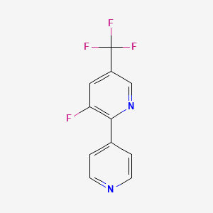 molecular formula C11H6F4N2 B1388618 3-Fluoro-2-(pyridin-4-yl)-5-(trifluoromethyl)pyridine CAS No. 1214326-62-1