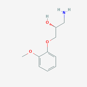 molecular formula C10H15NO3 B13886180 (2R)-1-amino-3-(2-methoxyphenoxy)propan-2-ol CAS No. 61248-81-5
