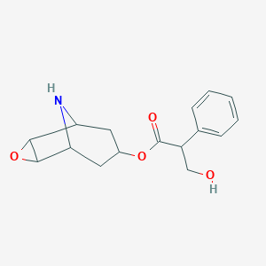 molecular formula C16H19NO4 B138862 [(1S,2S,4R,5R)-3-oxa-9-azatricyclo[3.3.1.02,4]nonan-7-yl] (2S)-3-hydroxy-2-phenylpropanoate CAS No. 4684-28-0