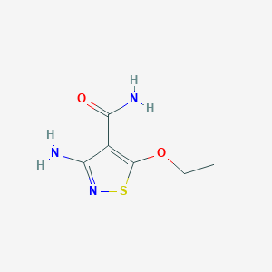 molecular formula C6H9N3O2S B13886210 3-Amino-5-ethoxy-1,2-thiazole-4-carboxamide 