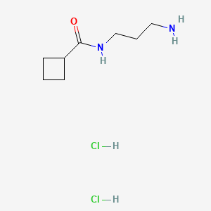 molecular formula C8H18Cl2N2O B13886243 N-(3-Aminopropyl)cyclobutanecarboxamide dihydrochloride 