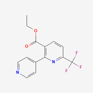 molecular formula C14H11F3N2O2 B1388628 Ethyl 2-(pyridin-4-yl)-6-(trifluoromethyl)nicotinate CAS No. 1214341-53-3