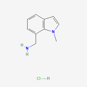 molecular formula C10H13ClN2 B13886315 (1-Methylindol-7-yl)methanamine;hydrochloride 
