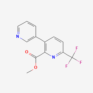 molecular formula C13H9F3N2O2 B1388635 Methyl 3-(pyridin-3-yl)-6-(trifluoromethyl)picolinate CAS No. 1214365-10-2
