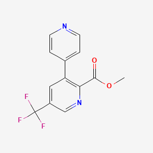 molecular formula C13H9F3N2O2 B1388636 Methyl 3-(pyridin-4-yl)-5-(trifluoromethyl)picolinate CAS No. 1214383-49-9