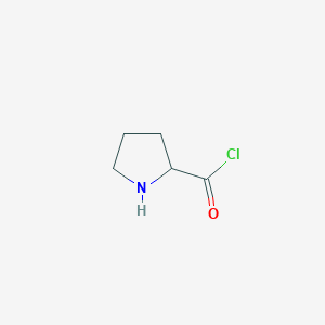 molecular formula C5H8ClNO B13886375 Pyrrolidine-2-carbonyl chloride CAS No. 64154-87-6