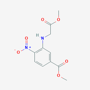 molecular formula C11H12N2O6 B13886392 Methyl 3-[(2-methoxy-2-oxoethyl)amino]-4-nitrobenzoate 
