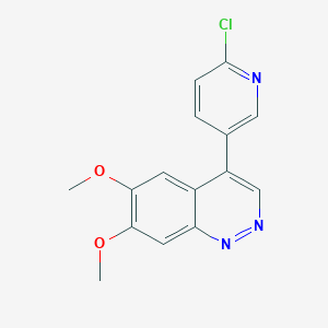 molecular formula C15H12ClN3O2 B13886413 4-(6-Chloropyridin-3-yl)-6,7-dimethoxycinnoline 